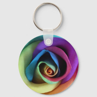 Rainbow Rose Keychain