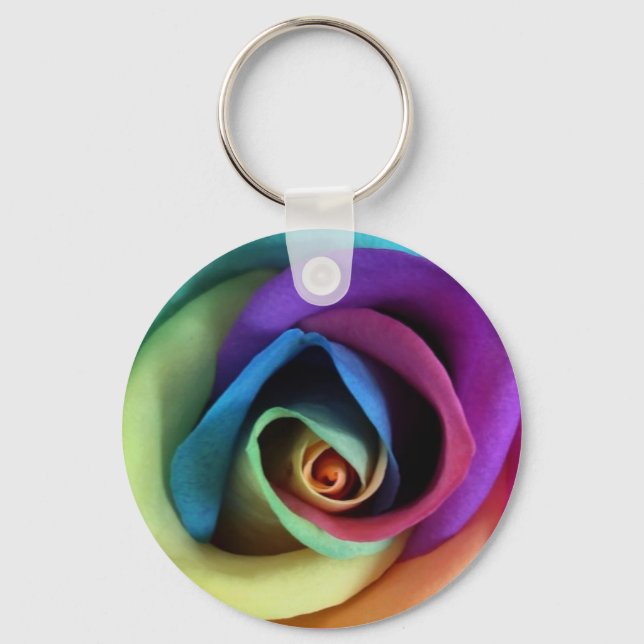 Rainbow Rose Keychain (Front)