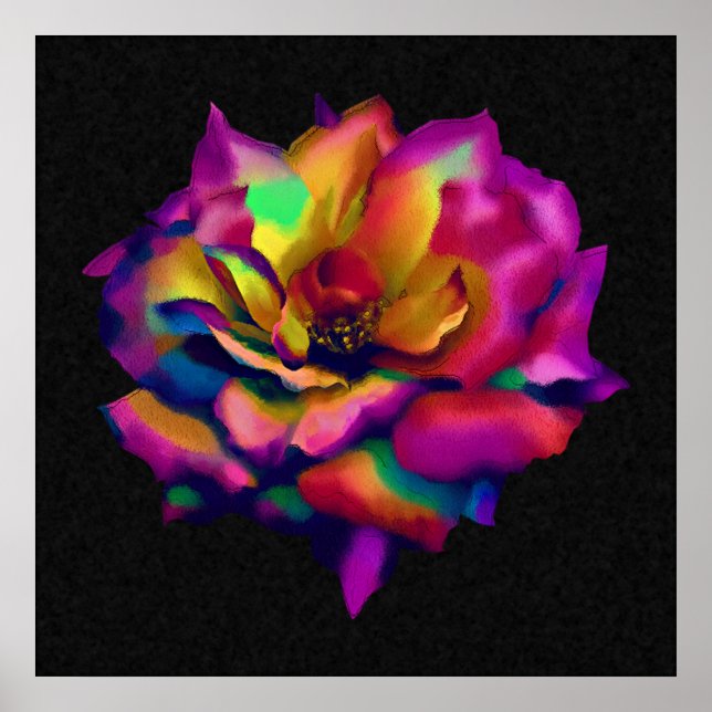 Rainbow Rose Poster (Front)