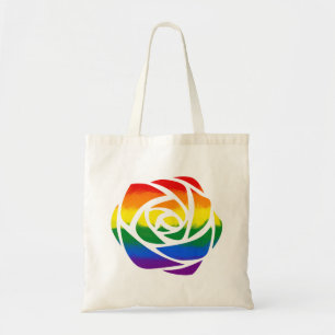 Rainbow Rose Tote Bag
