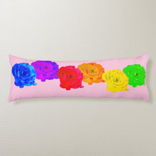 Rainbow Roses Body Cushion