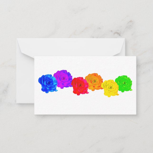 Rainbow Roses  Card (Front)
