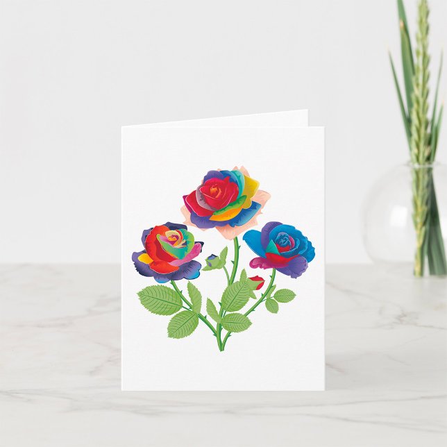 Rainbow Roses Card (Creator Uploaded)