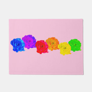 Rainbow Roses Doormat