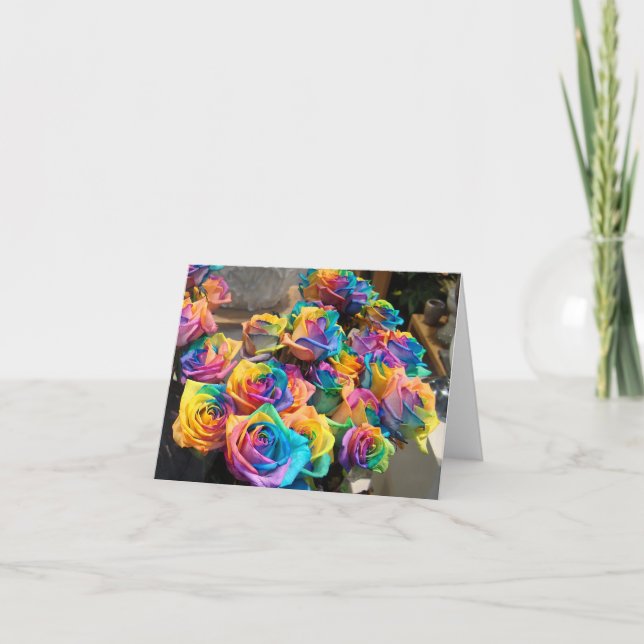 Rainbow Roses Notecard (Front)