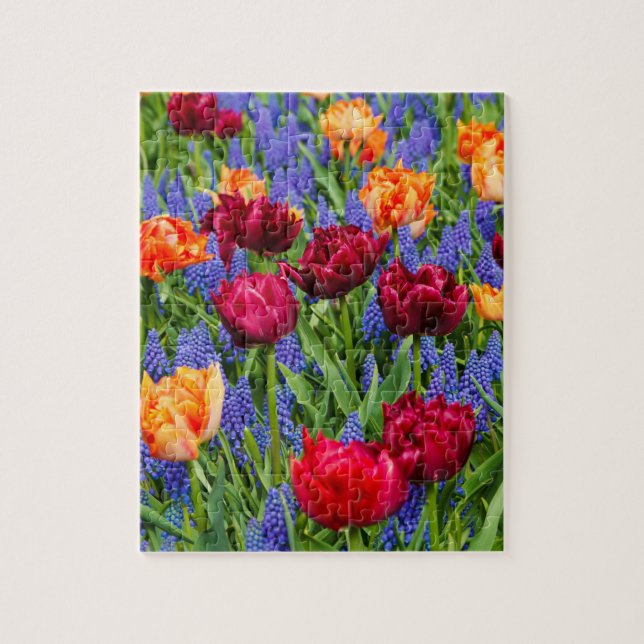 Rainbow roses photo jigsaw puzzle (Vertical)