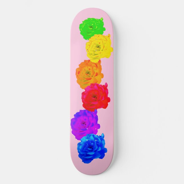 Rainbow Roses Skateboard (Front)