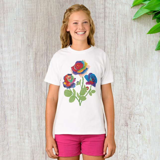 Rainbow Roses T-Shirt (Creator Uploaded)