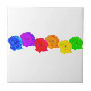 Rainbow Roses Tile