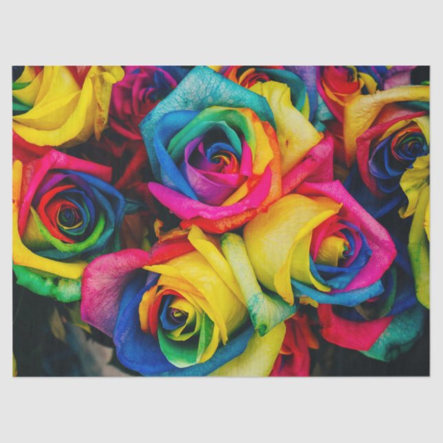 rainbow roses tissue paper (Front)
