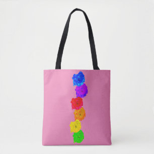 Rainbow Roses Tote Bag