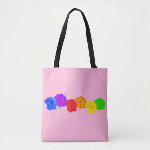 Rainbow Roses Tote Bag