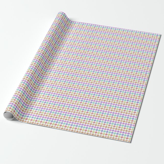 Rainbow Roses Wrapping Paper (Unrolled)
