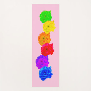 Rainbow Roses Yoga Mat