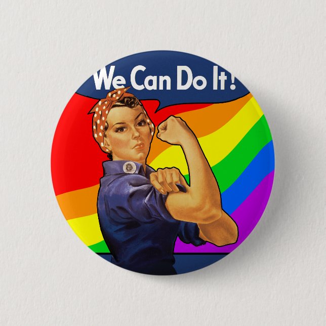 Rainbow Rosie 6 Cm Round Badge (Front)