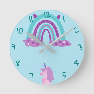 Rainbow Round Clock