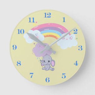 Rainbow Round Clock