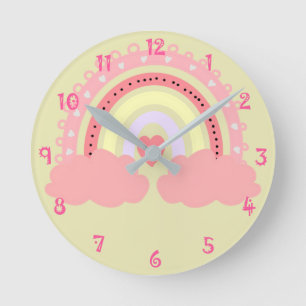 Rainbow Round Clock