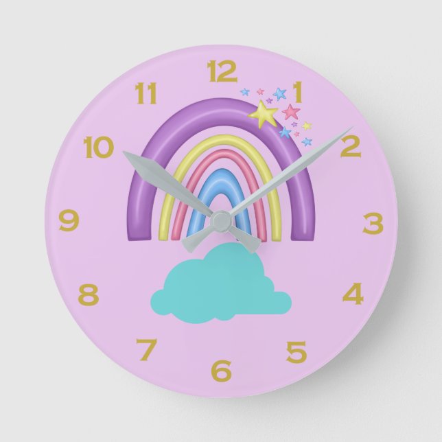 Rainbow Round Clock (Front)