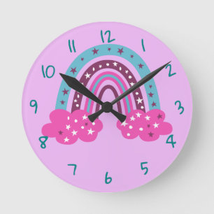 Rainbow Round Clock
