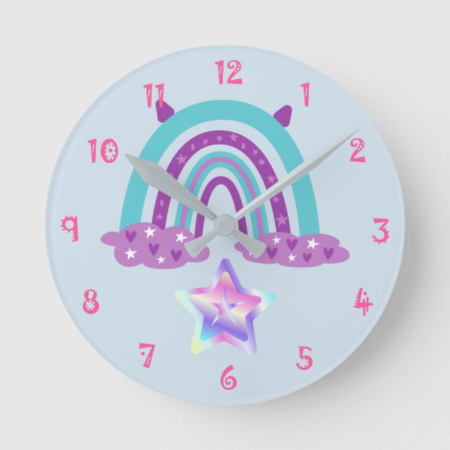 Rainbow Round Clock (Front)