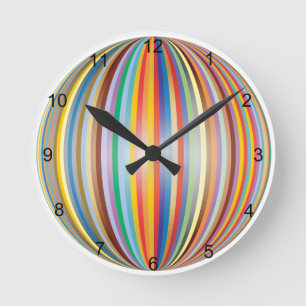 Rainbow Round Clock