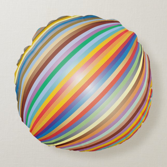 Rainbow Round Cushion (Front)