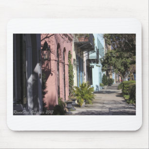 Rainbow Row Charleston SC Mouse Pad
