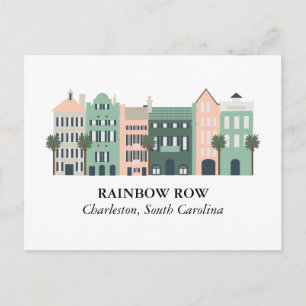 Rainbow Row Charleston South Carolina Postcard