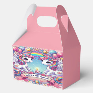 Rainbow Royalty Unicorns Favour Box