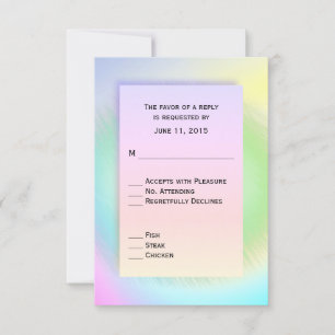 Rainbow RSVP with Entree Choices Card