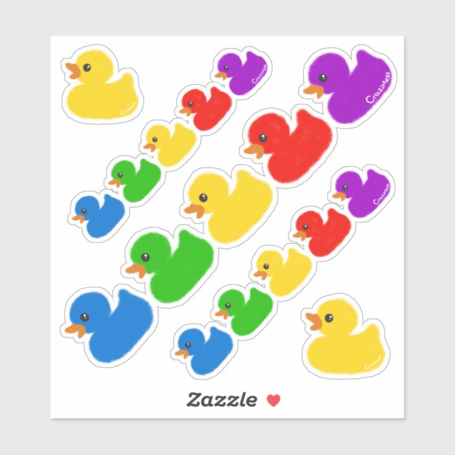 Rainbow Rubber Ducks (Sheet)