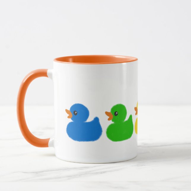 Rainbow Rubber Ducks Mug (Left)