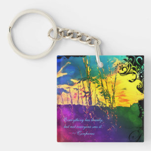 Rainbow Rural Landscape KeyChain