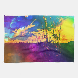 Rainbow Rural Landscape Towel
