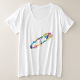 Rainbow Safety Pin Plus Size T-Shirt