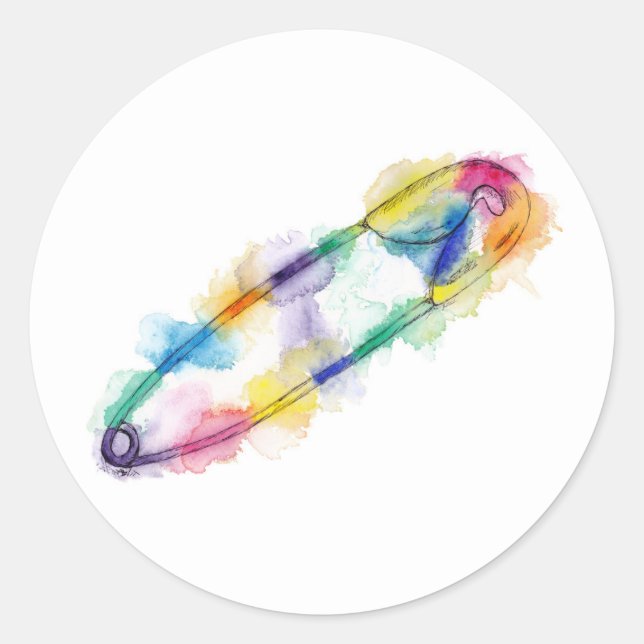Rainbow Safety Pin Stickers (Front)