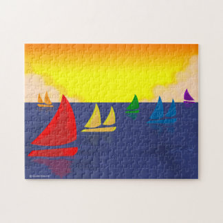 Rainbow Sailboats Puzzle