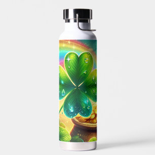 Rainbow Saint Patrick's Day clover Water Bottle