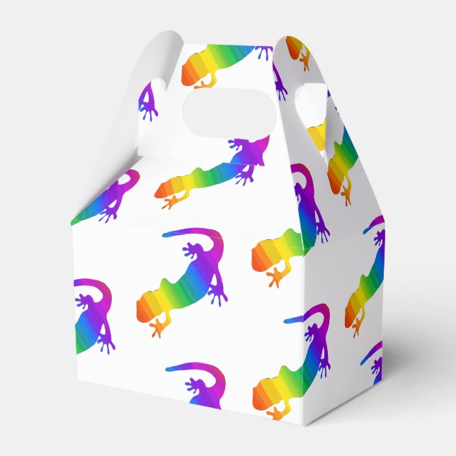 Rainbow Salamander Custom Colourful Favour Box (Front Side)