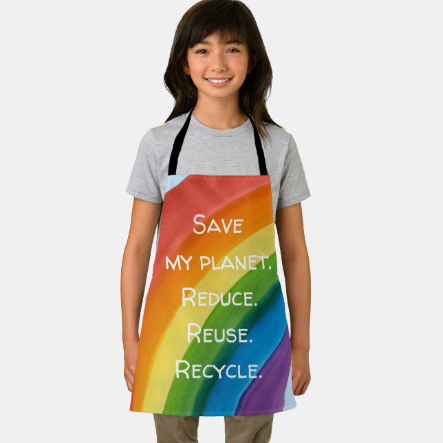 RAINBOW Save my planet (customisable) Apron (Insitu)