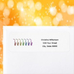 Rainbow Saxophone Colourful Personalise Return