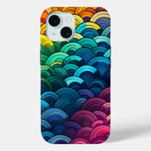 Rainbow Scale Pattern iPhone 15 Case