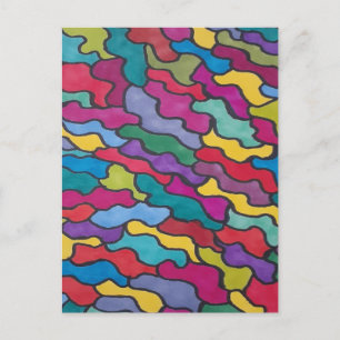 Rainbow Scales Abstract  Postcard