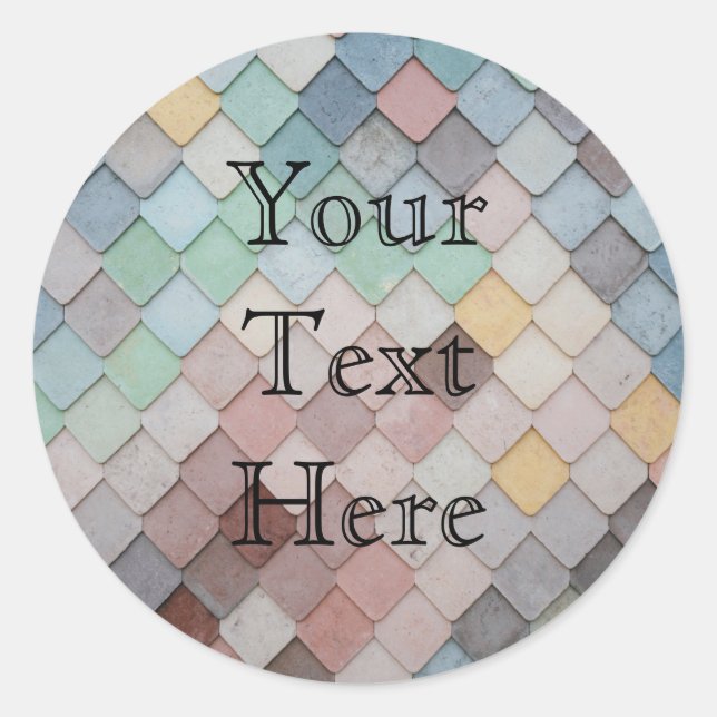 Rainbow Scales Classic Round Sticker (Front)