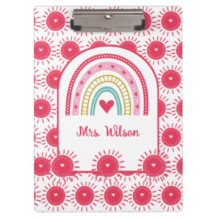 Rainbow School Teacher Clipboard