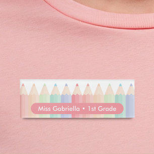 Rainbow School Teacher Name Tag