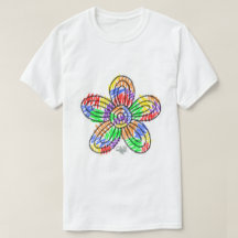 Rainbow Scribbles (flower) T-Shirt