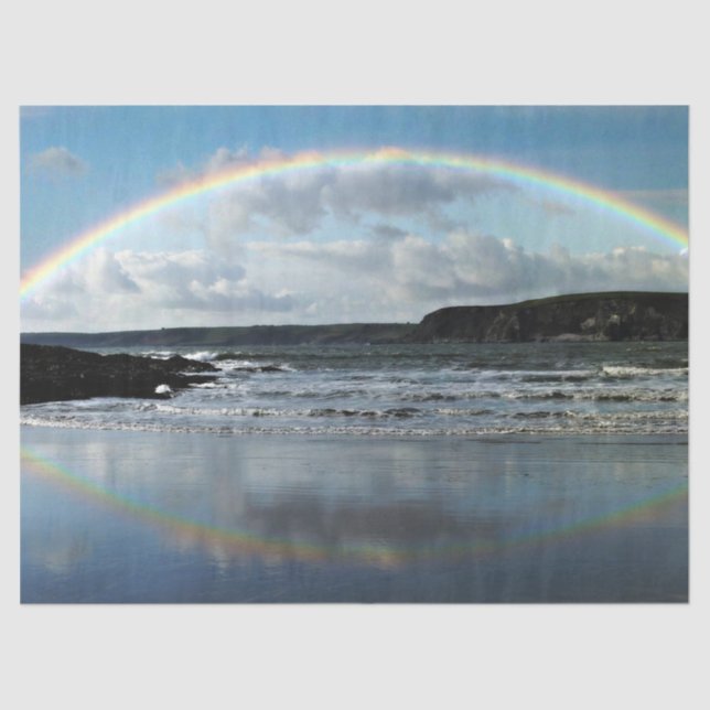 Rainbow Seaside 20x30 Decoupage Tissue Paper (Front)