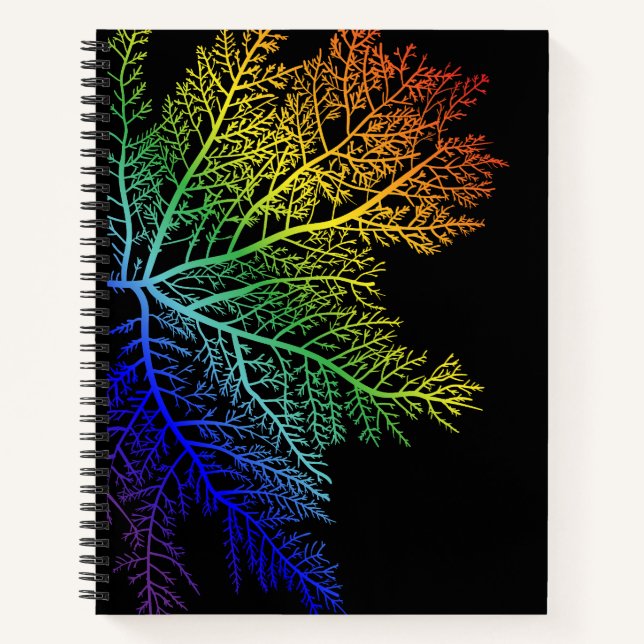 Rainbow Seaweed Pride Spiral Notebook (Front)